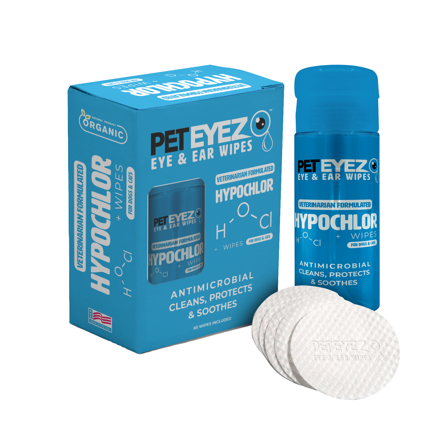 Pet Eyez™ Eye and Ear Wipe w/ HypoChlor