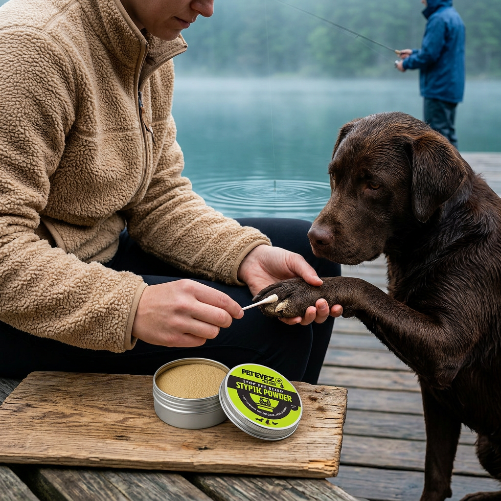 PetEyez STYPTIC Powder for Dogs, Cats & Birds | Helps Stop Nail Bleeding, Minor Cuts & Scrapes